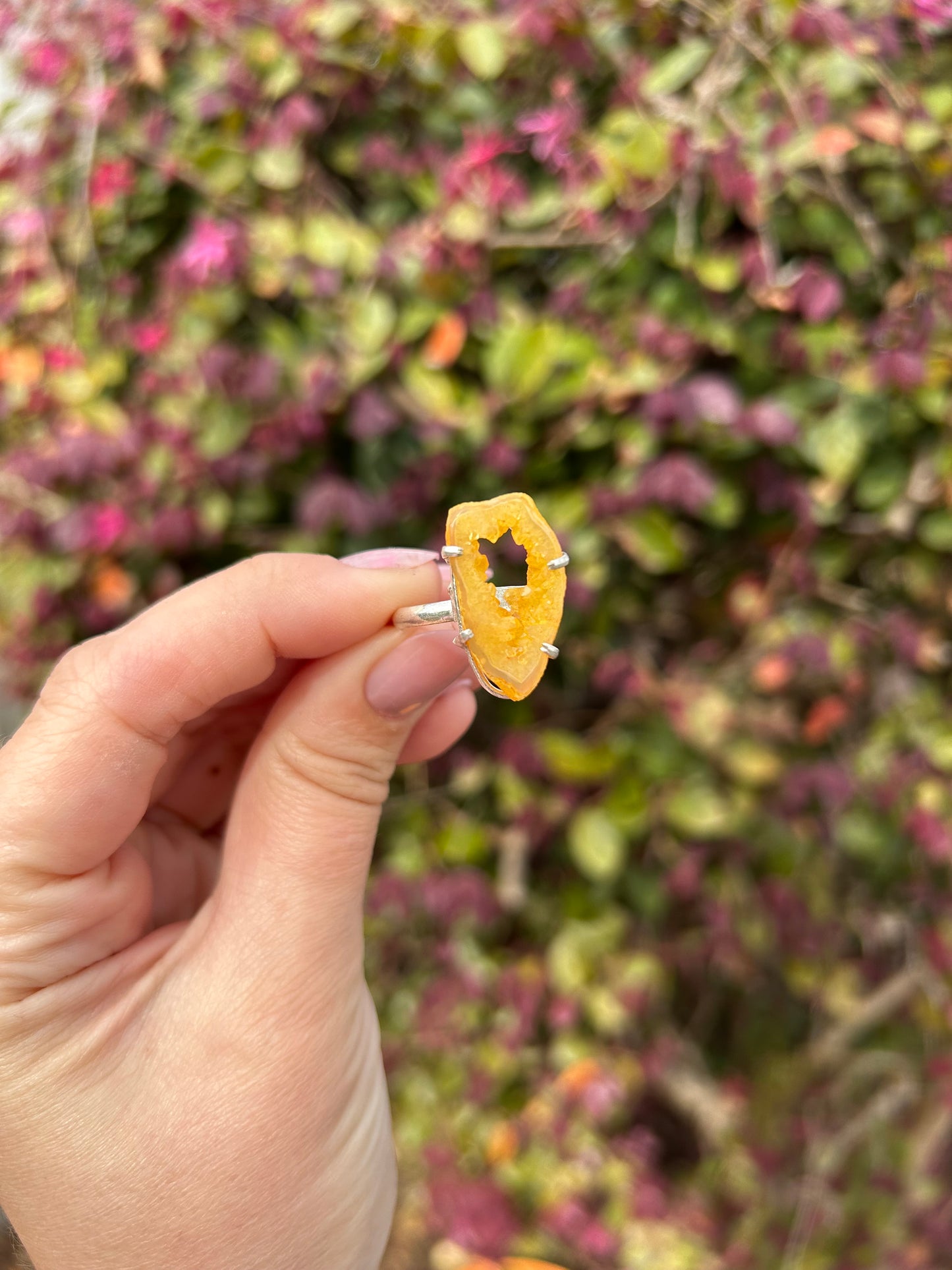 Yellow Agate Ring