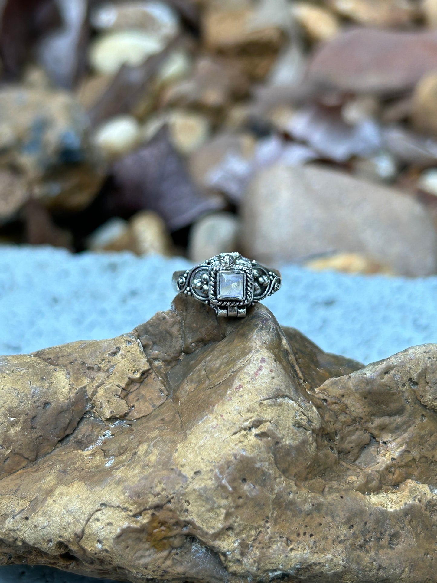 Moonstone Poison Ring