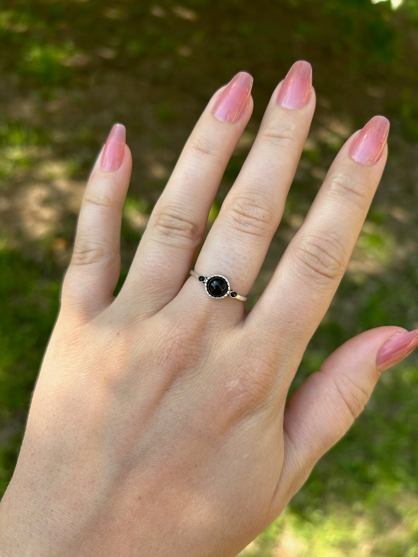 boho, boho jewelry, western apparel, western, ring, statement ring, black centerpiece ring, size 8