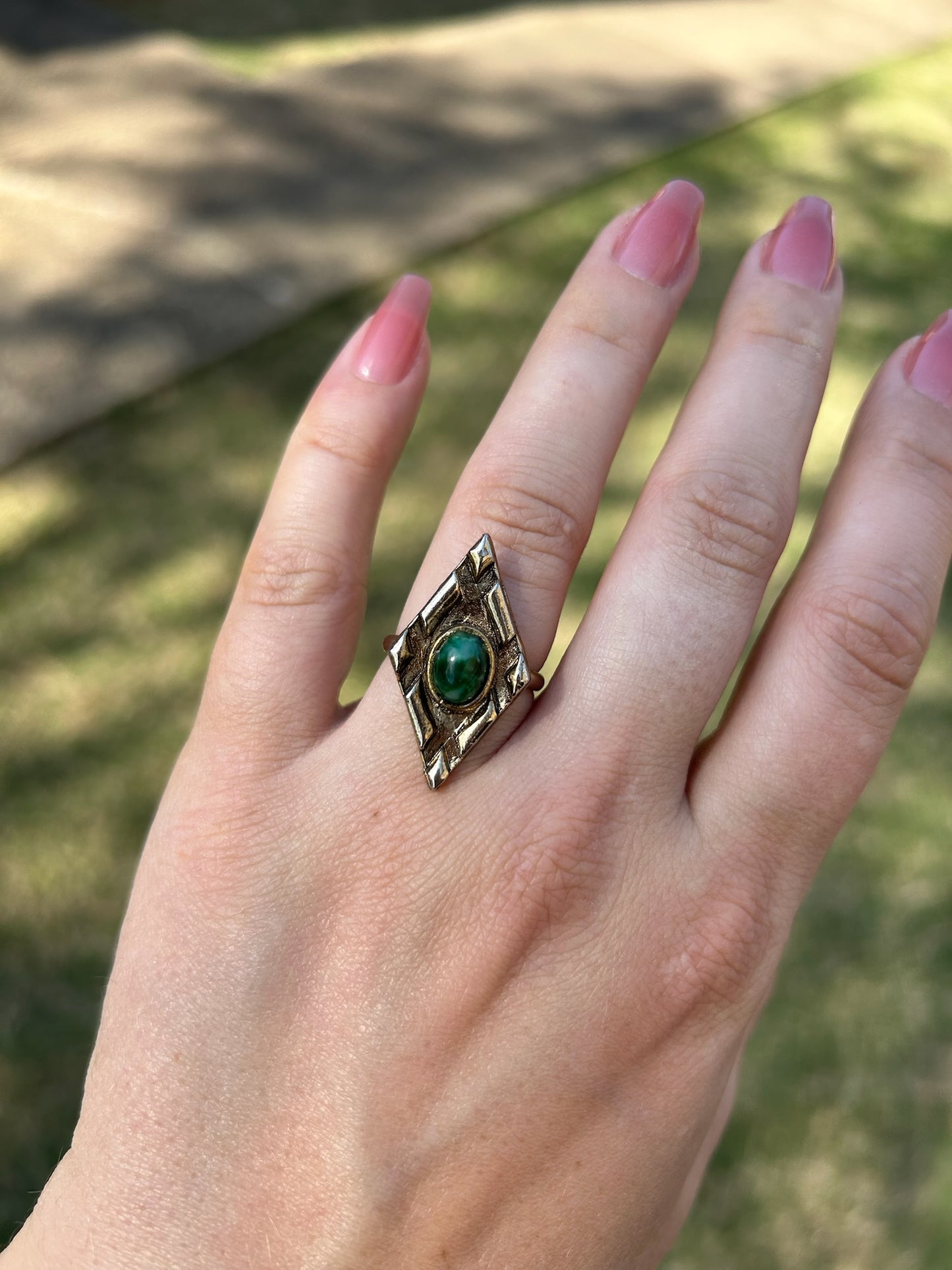 boho, boho jewelry, western apparel, western, ring, statement ring, geometric ring, size 8