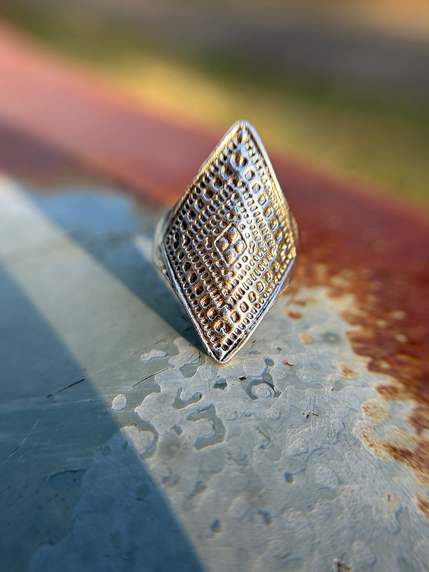 boho, boho jewelry, western apparel, western, ring, statement ring, geometric ring, geometric jewelry, size 7.5