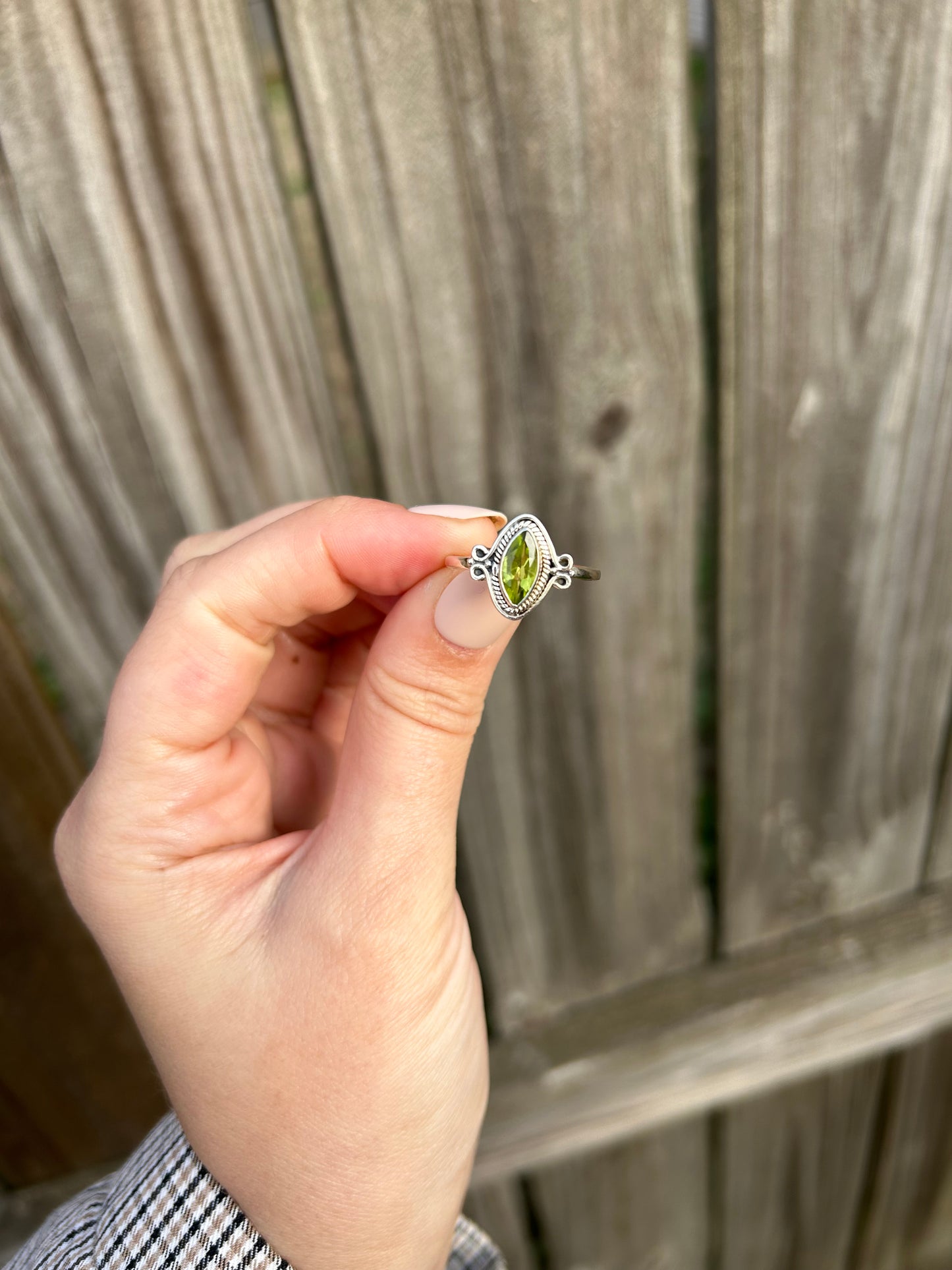 Marquise Peridot Ring