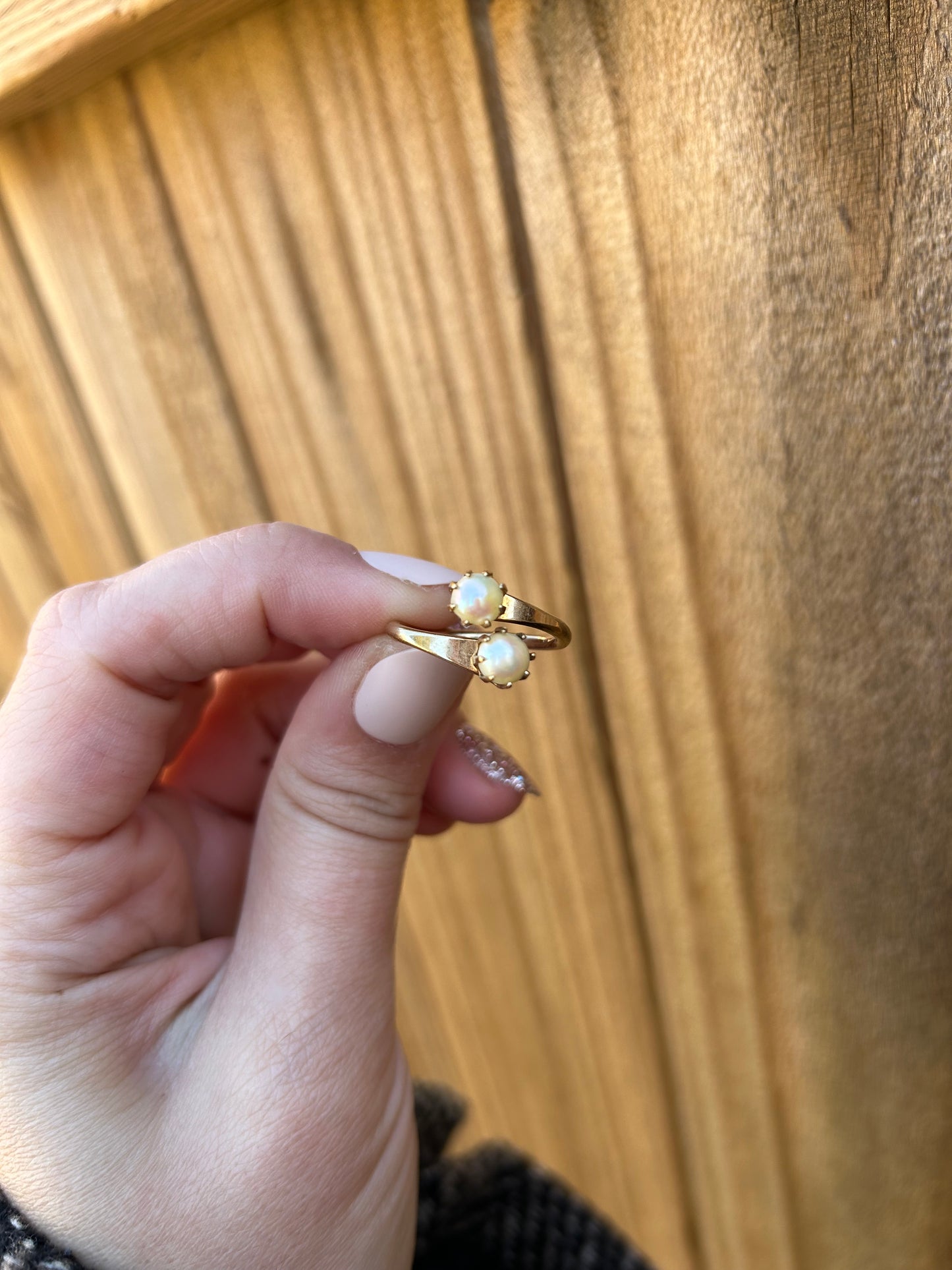 Vintage Pearl Duet Ring