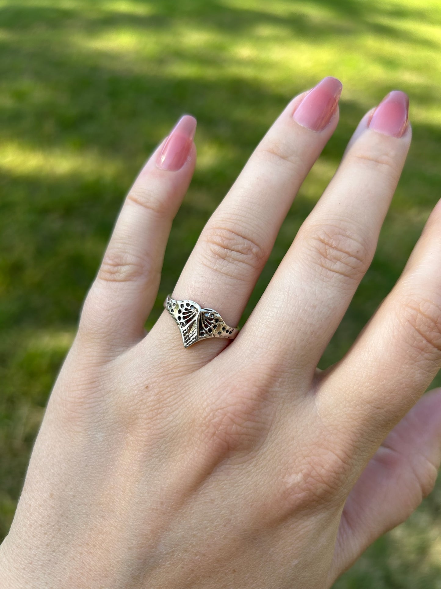 boho, boho jewelry, western apparel, western, ring, statement ring, sterling ring, sterling silver jewelry, size 8, heart ring, jewelry for sale