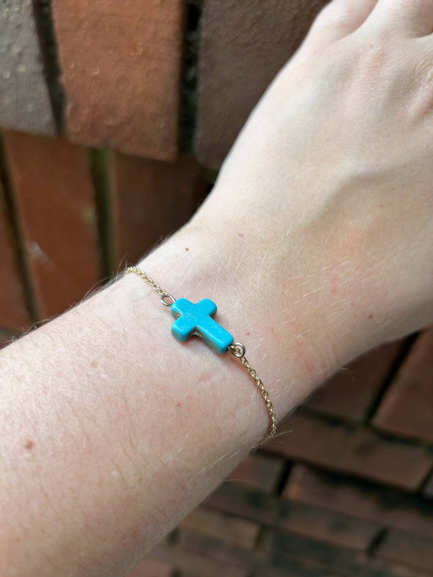 Turquoise Cross Bracelet