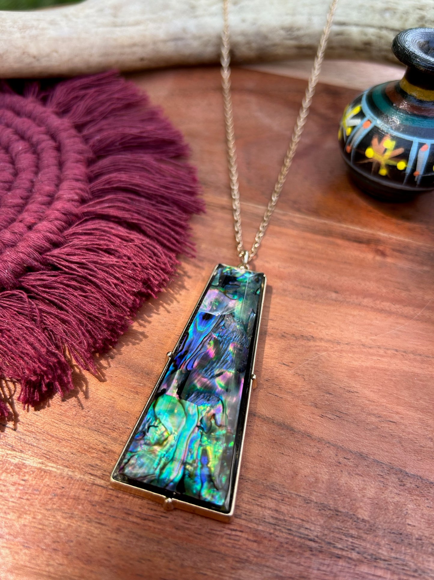 exquisite jewelry, estate jewelry, western apparel, boho, jewelry, jewelry aesthetic, modern necklace, necklace, fringe necklace, Iridescent Statement Necklace