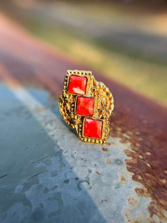 boho, boho jewelry, western apparel, western, ring, statement ring, size 6