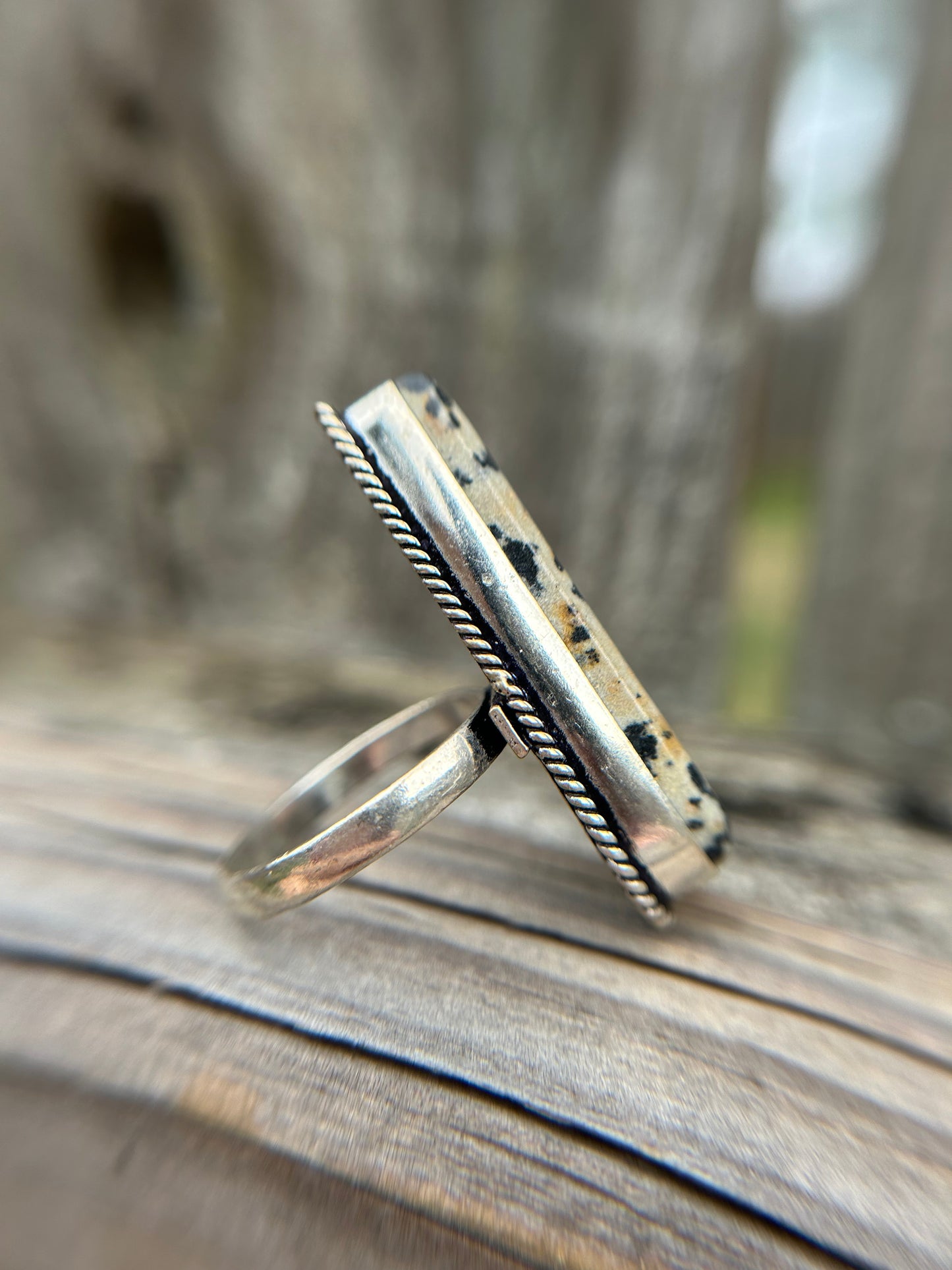 Dalmatian Teardrop Ring