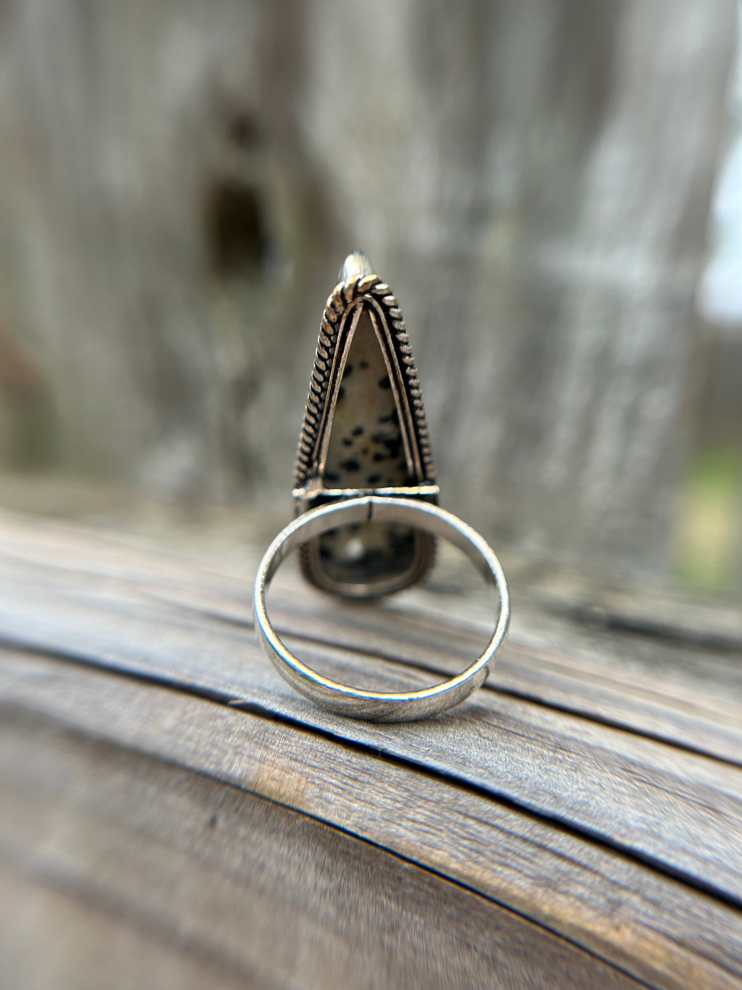 Dalmatian Teardrop Ring