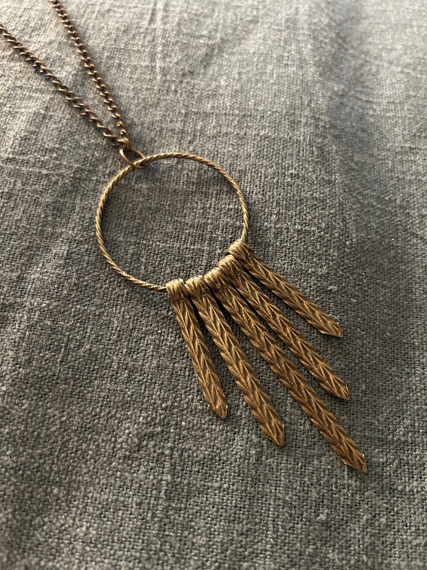 exquisite jewelry, estate jewelry, western apparel, boho, jewelry, jewelry aesthetic, modern necklace, dream catcher necklace, necklace, brass necklace, fringe necklace